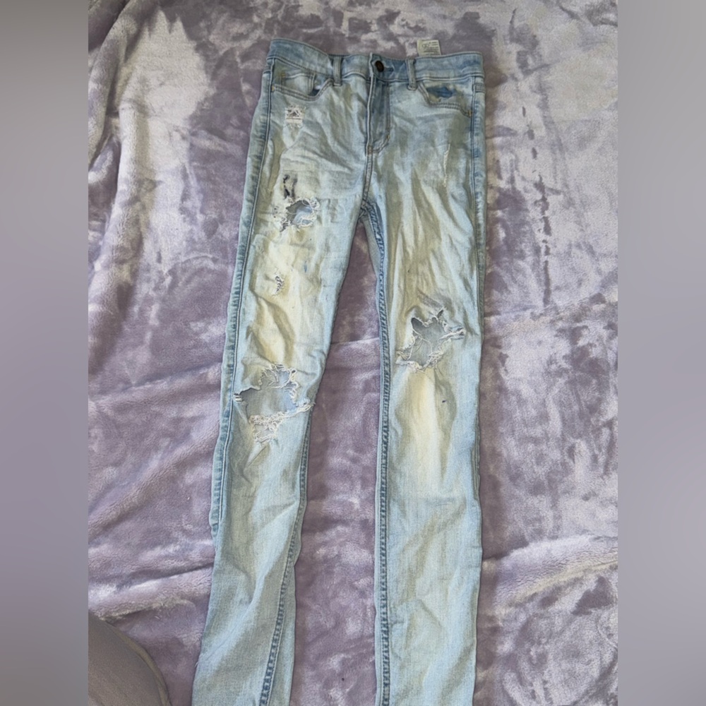 Hollister Blue Skinny Jeans Iridescent Style